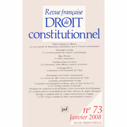 ISBN RFDC 2008, n° 73, Loi, Français, 224 pages