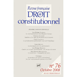 ISBN RFDC 2008, n° 75 livre Loi Français