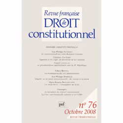 ISBN RFDC 2008, n° 76, Loi, Français, 224 pages