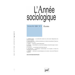 ISBN année sociologique 2008, vol. 58 (2) livre Education Français