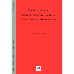 ISBN Manuel d'histoire politique de la France contemporaine, Loi, Français, 296 pages