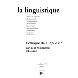 ISBN linguistique 2008, vol. 44 (1), Littérature, Français, 160 pages
