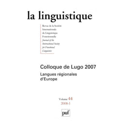 ISBN linguistique 2008, vol. 44 (1) livre Littérature Français