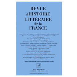 ISBN RHLF 2008, n° 2 livre Littérature Français
