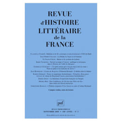ISBN RHLF 2008, n° 3 livre Littérature Français
