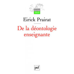 ISBN De la déontologie enseignante livre Education Français