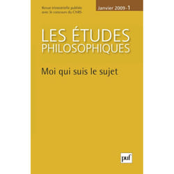 ISBN études philosophiques 2009, n° 1 livre philosophie Français