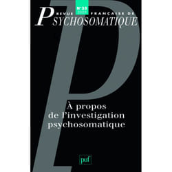 ISBN Rev. fr. de psychosomatique 2009, n° 35 livre Psychologie Français