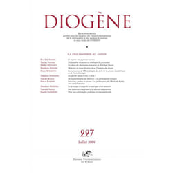 ISBN Diogène 2009, n° 227 livre philosophie Français