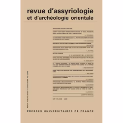 ISBN Rev. d'assyrio. et d'archéo. orient. 2009, vol. 103, histoire, Français, 192 pages