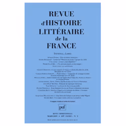 ISBN RHLF 2009, n° 1, Littérature, Français, 256 pages