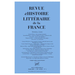 ISBN RHLF 2009, n° 1 livre Littérature Français