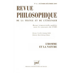 ISBN Revue philosophique 2009, t. 134 (4) livre philosophie Français