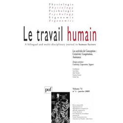 ISBN travail humain 2009, vol. 72 (1) livre Psychologie Français