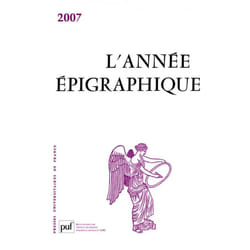 ISBN année épigraphique vol. 2007 livre histoire Français