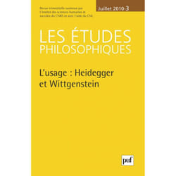 ISBN études philosophiques 2010, n° 3 livre philosophie Français