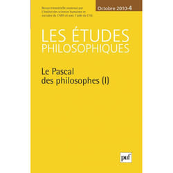 ISBN études philosophiques 2010, n° 4 livre philosophie Français