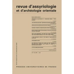 ISBN Rev. d'assyrio. et d'archéo. orient. 2010, vol. 104 livre histoire Français