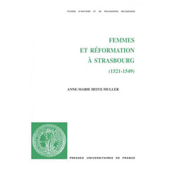 ISBN Femmes et Réformation à Strasbourg (1521-1549) livre Religion Français