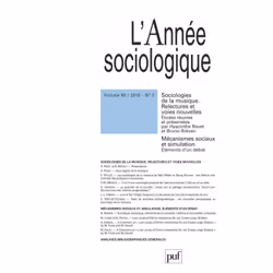 ISBN année sociologique 2010, vol. 60 (2), Education, Français, 256 pages
