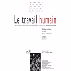 ISBN travail humain 2010, vol. 73 (4), Psychologie, Français, 117 pages