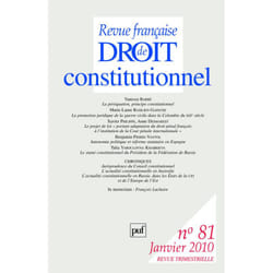 ISBN RFDC 2010, n° 81 livre Loi Français