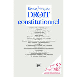 ISBN RFDC 2010, n° 82 livre Loi Français