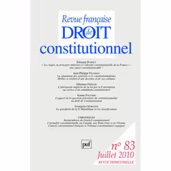 ISBN RFDC 2010, n° 83, Loi, Français, 224 pages