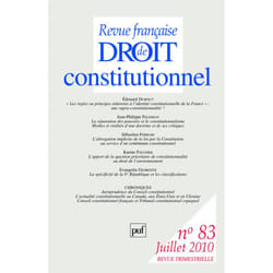 ISBN RFDC 2010, n° 83 livre Loi Français