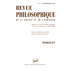 ISBN Revue philosophique 2010, t. 135 (1), philosophie, Français, 128 pages