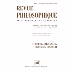 ISBN Revue philosophique 2010, t. 135 (4), philosophie, Français, 144 pages