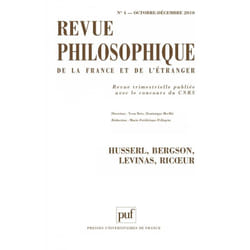 ISBN Revue philosophique 2010, t. 135 (4) livre philosophie Français