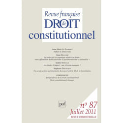 ISBN RFDC 2011, n° 87 livre Loi Français