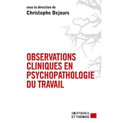 ISBN Observations cliniques en psychopathologie du travail livre Psychologie Français