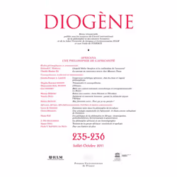 ISBN Diogène 2011, n° 235-236, philosophie, Français, 256 pages