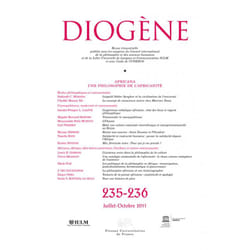 ISBN Diogène 2011, n° 235-236 livre philosophie Français