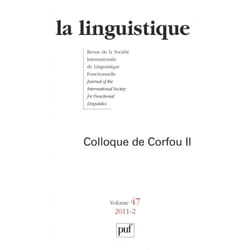 ISBN linguistique 2011, vol. 47 (2) livre Littérature Français