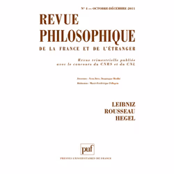 ISBN Revue philosophique 2011, t. 136 (4), philosophie, Français, 158 pages