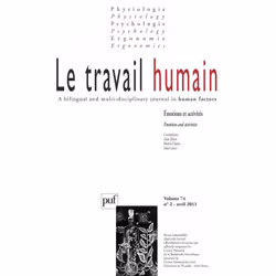 ISBN travail humain 2011, vol. 74 (2), Psychologie, Français, 96 pages