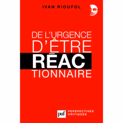 ISBN De l'urgence d'être réactionnaire, Loi, Français, 192 pages