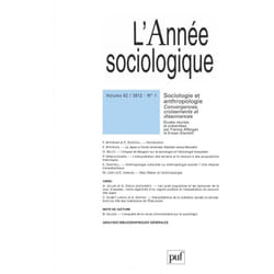ISBN année sociologique 2012, vol. 62 (1) livre Education Français