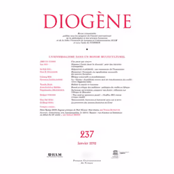 ISBN Diogène 2012, n° 237, philosophie, Français, 176 pages