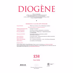 ISBN Diogène 2012, n° 238, philosophie, Français, 160 pages