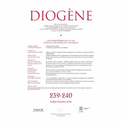 ISBN Diogène 2012, n° 239-240, philosophie, Français, 152 pages