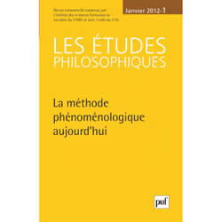 ISBN études philosophiques 2012, n° 1, philosophie, Français, 144 pages