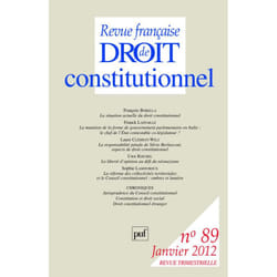 Revue française de droit constitutionnel - Numéro 89 (Revue)
