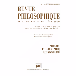 ISBN Revue philosophique 2012, t. 137 (1), philosophie, Français, 160 pages