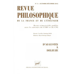 ISBN Revue philosophique 2012, t. 137 (4) livre philosophie Français