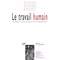 ISBN travail humain 2012, vol. 75 (1), Psychologie, Français, 120 pages