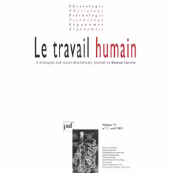 ISBN travail humain 2012- vol. 75 (2), Psychologie, Français, 104 pages